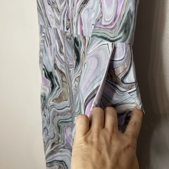 Anthropologie HUTCH Marbleized Overalls XSMALL Gray Purple Womens Jumpsuit Pants - Picture 6 of 10